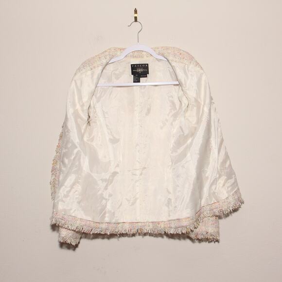 Tailor B. Moss Linen Blend Tweed Blazer Jacket Size 10 - Picture 4 of 8